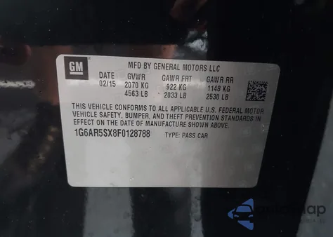 2015 Cadillac Cts Luxury from USA, damaged, VIN 1G6AR5SX8F0128788